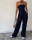 image of MOTEL X JACQUIE Kyaria Bandeau Jumpsuit in Black