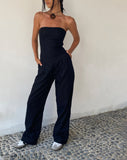 image of MOTEL X JACQUIE Kyaria Bandeau Jumpsuit in Black