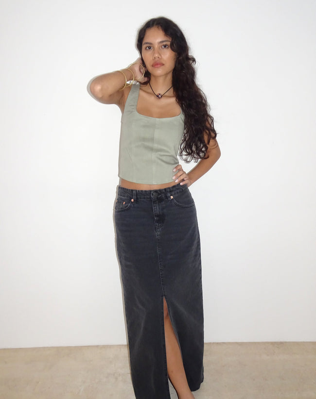 image of Kye Corset Top in Ash Grey