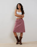 Image of Kyst Cargo Midi Skirt in Mauve