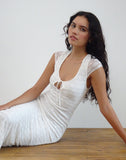 Image of Labuan Maxi Dress in Celosia Lace White