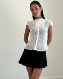 Image of Lada Blouse in White Chiffon