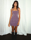 Image of Laine Halter Mini Dress in Slinky Mulberry