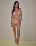 Image of Lakara Bra in Pink Mesh with Green Contrast Binding