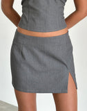 Image of Pamela Mini Skirt in Tailoring Charcoal