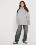 Image of Laksa Sweatshirt in Grey and Marl Navy