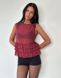 Image of Lamina Unlined Blouse in Maroon