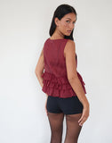 Image of Lamina Unlined Blouse in Maroon