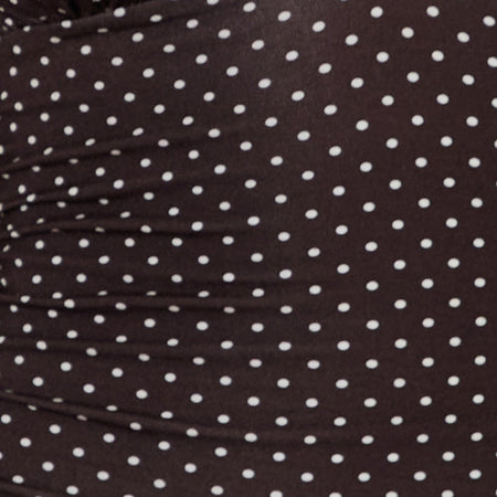 Lanai Mini Dress in Micro Polka Brown