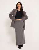 Image of Lanula Midi Skirt in Tailoring Charcoal