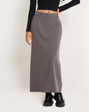 Image of Lanula Midi Skirt in Tailoring Charcoal