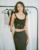 image of Laru Corset Top in Lace Black