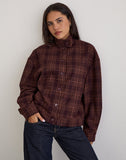 Image of Lastika Jacket in Check Dark Burgundy