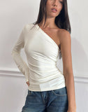 Image of Lasya Long Sleeve Top in Off White