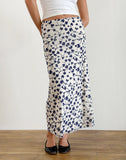 image of Latika Skirt in Grunge Floral Flock Cream