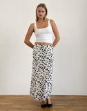 image of Latika Skirt in Grunge Floral Flock Cream