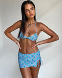 Image of Gobita Mini Skirt in Bohemian Botanical Blue