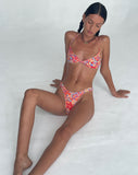 Image of Farida Bikini Bottom in Flower Orange