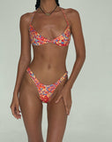 Image of Laufey Bikini Top in Flower Orange