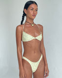 Image of Laufey Bikini Top in Paisley Fun Yellow