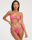 image of Leyna Bikini Bottom in Hot Pink