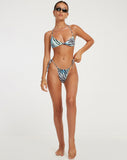 image of Laufey Bikini Top in Warped Zebra Blue