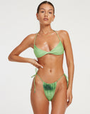 image of Laufey Bikini Top in Watercolour Green