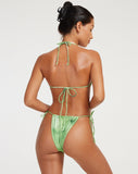 image of Laufey Bikini Top in Watercolour Green