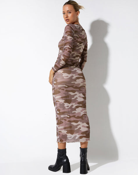 image of Laura Midi Dress in Camo