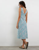 Image of Lavisha Midi Dress in Flower Power Blue