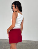 Image of Lavonne Mini Skirt in Red