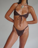 Image of Voltera Bikini Bottom in Coconut Brown