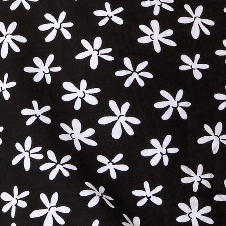 Leana Mini Dress in 90's Daisy Black and White