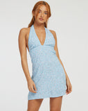 Image of Leana Mini Dress in Ditsy Rose Blue