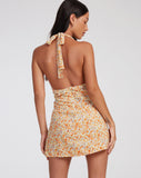 image of Leana Mini Dress in Ditsy Tangerine