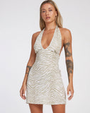 image of Leana Mini Dress in Tonal Zebra