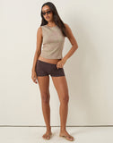 Image of Eunia Micro Shorts in Deep Mahogany