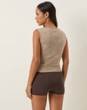 Image of Eunia Micro Shorts in Deep Mahogany