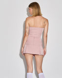 Image of Leggy Tube Top in Tailoring Blush Pinstripe