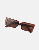 image of Lelia Rectangle Sunglasses in Brown