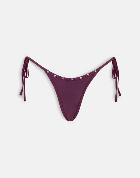 CERRY BIKINI TOP W STUDS CHARCOAL A0610