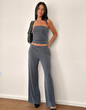 Image of Baku Wide Leg Trouser in Dark Grey