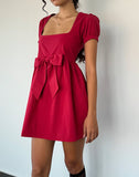 Image of Leshiana Mini Dress in Poplin Adrenaline Red