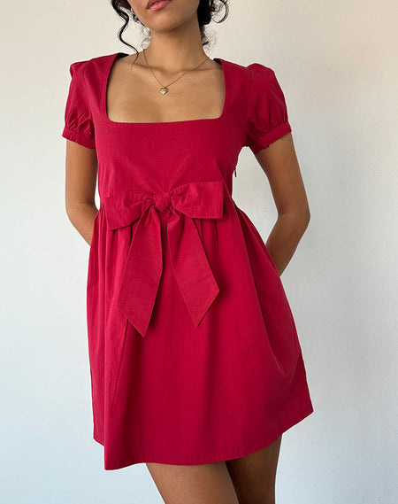 Audra Mini Dress in Red