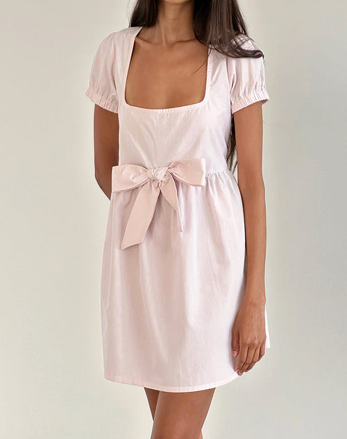 Image of Leshiana Mini Dress in Poplin Light Pink