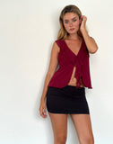 Image of Leviosa Butterfly Top in Deep Burgundy