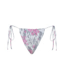 Image of Leyna Bikini Bottom in White Jungle Flower Print