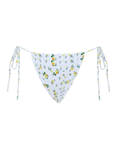 Image of Leyna Bikini Bottom in Yellow Ditsy Floral