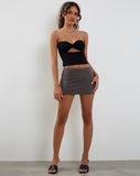 Image of Lidya Mini Skirt in Charcoal Grey