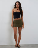 Image of Lidya Mini Skirt in Khaki Lycra